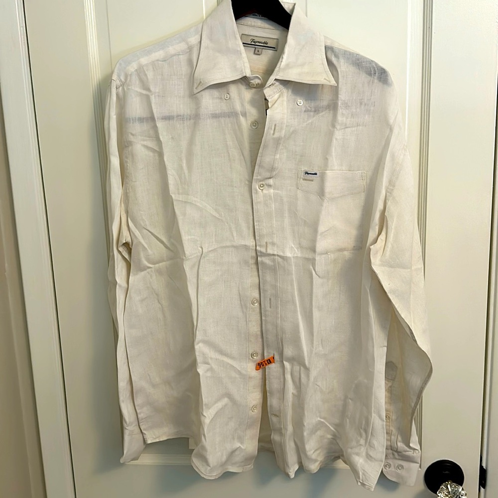Men’s L linen Faconnable shirt